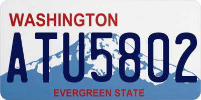 WA license plate ATU5802