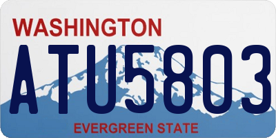 WA license plate ATU5803