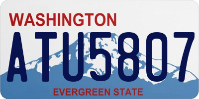 WA license plate ATU5807