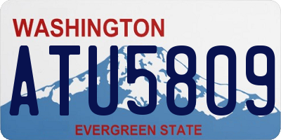 WA license plate ATU5809