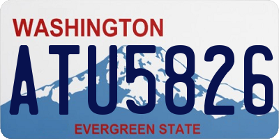 WA license plate ATU5826