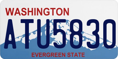 WA license plate ATU5830