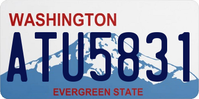 WA license plate ATU5831
