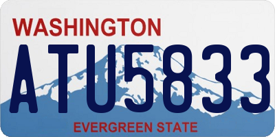 WA license plate ATU5833