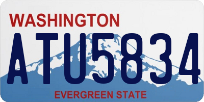 WA license plate ATU5834