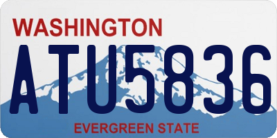 WA license plate ATU5836