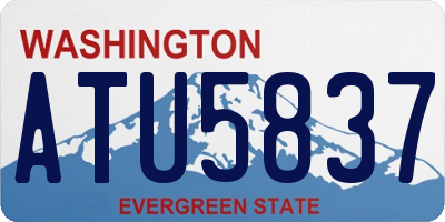 WA license plate ATU5837