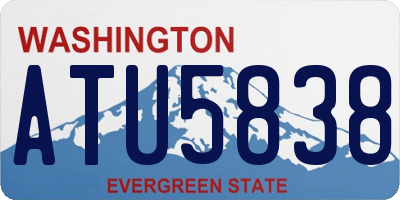 WA license plate ATU5838