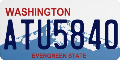 WA license plate ATU5840