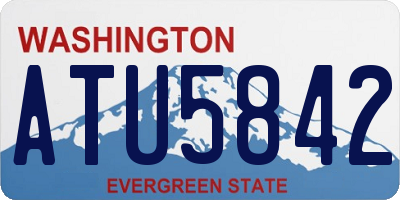 WA license plate ATU5842