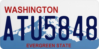 WA license plate ATU5848