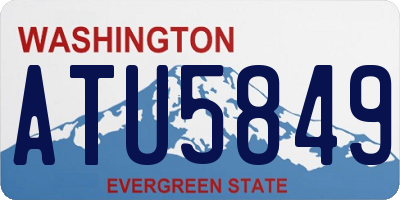 WA license plate ATU5849