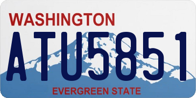 WA license plate ATU5851