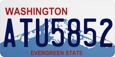 WA license plate ATU5852