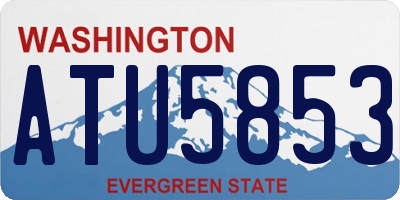 WA license plate ATU5853