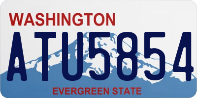 WA license plate ATU5854