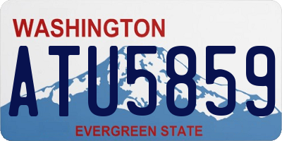 WA license plate ATU5859