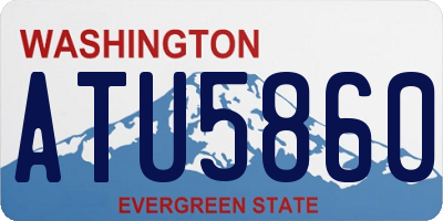 WA license plate ATU5860