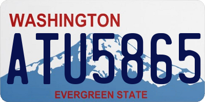 WA license plate ATU5865