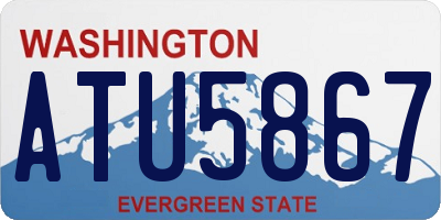 WA license plate ATU5867