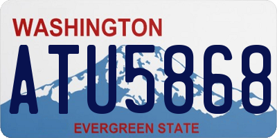 WA license plate ATU5868