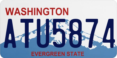 WA license plate ATU5874