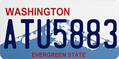 WA license plate ATU5883