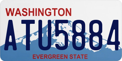 WA license plate ATU5884
