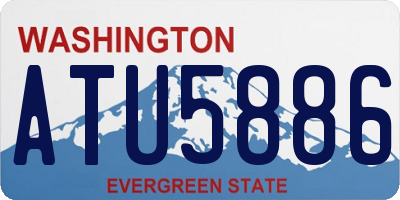 WA license plate ATU5886