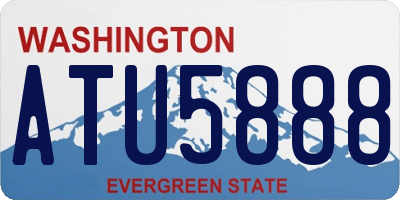 WA license plate ATU5888