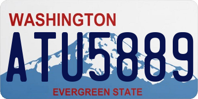 WA license plate ATU5889