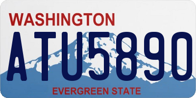 WA license plate ATU5890