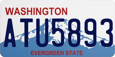 WA license plate ATU5893