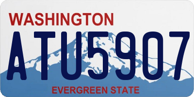 WA license plate ATU5907