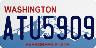 WA license plate ATU5909