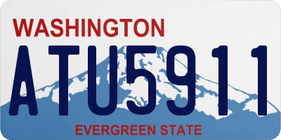 WA license plate ATU5911