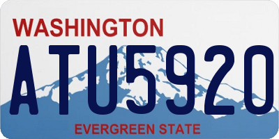 WA license plate ATU5920