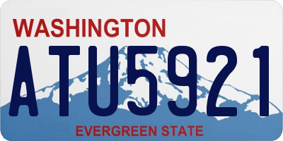 WA license plate ATU5921