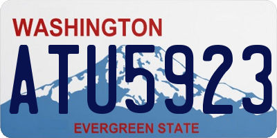 WA license plate ATU5923