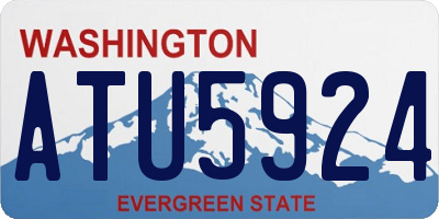 WA license plate ATU5924
