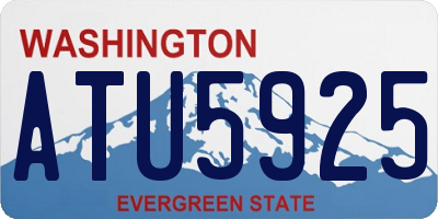WA license plate ATU5925