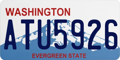 WA license plate ATU5926