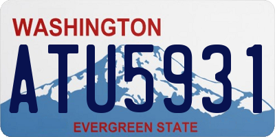 WA license plate ATU5931