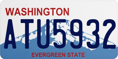 WA license plate ATU5932