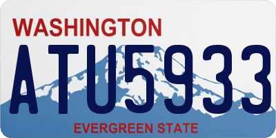 WA license plate ATU5933