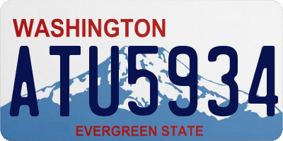 WA license plate ATU5934