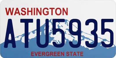 WA license plate ATU5935