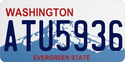 WA license plate ATU5936