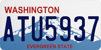 WA license plate ATU5937