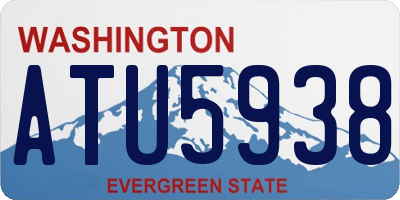 WA license plate ATU5938